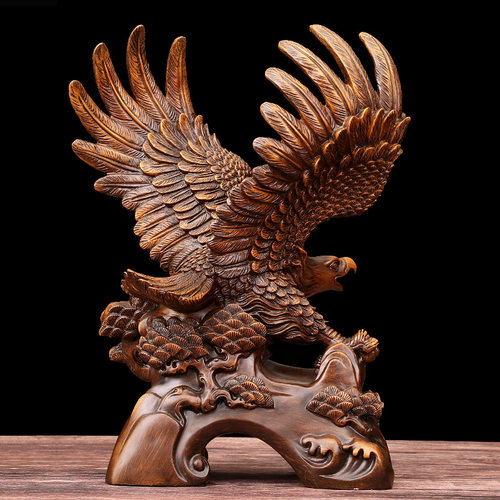 极速鹏程万里老鹰k摆件招财雄鹰客厅玄关公司店铺大展宏图开业乔