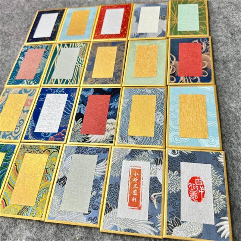 极速无品牌小岭工艺轩 8.5x5.8cm 宋锦U古典卡一份5张