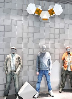 极速Vinyl 3D Wallpaper Nordic Stereo BlacLk White Lattice Li