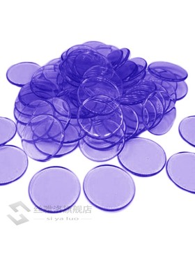 极速100 Pieces Bingo Chips Transparent CoLlor Counting Plast