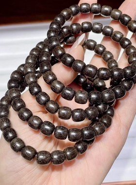 极速越南沉香小直筒女款女款手链 木质文G玩盘玩手串 8*7.5mm左右