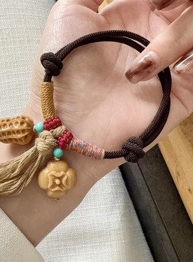 极速檀木花生柿子好事发生v女款手链 女款手串 小众百搭女款手链