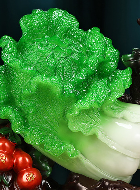 极速五福聚财白菜摆m件招财福禄葫芦客厅玄关酒柜装饰品乔迁新居