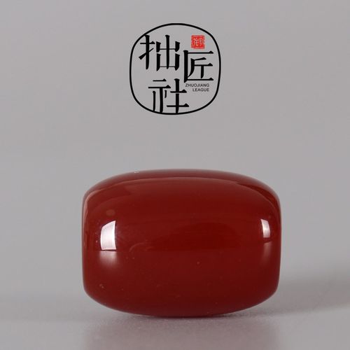 极速藏传红玛瑙g光面桶珠 diy文玩玛瑙配珠 佛珠手串顶珠腰珠背云