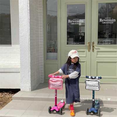 极速韩国ins滑板车挂包儿童自行车包多功能婴R儿车收纳储物袋溜娃