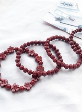 极速原矿朱砂女款手链高纯紫金砂女J款手链 本命年红色饰品