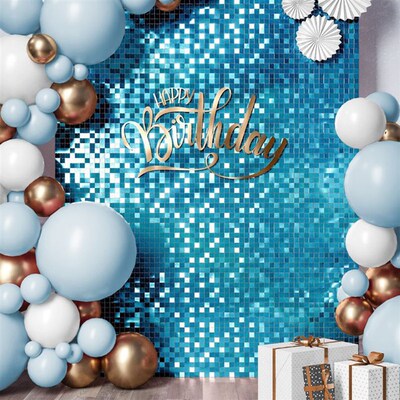 新品Rose Gold Curtain Background BirthIday Party Decor Shimm