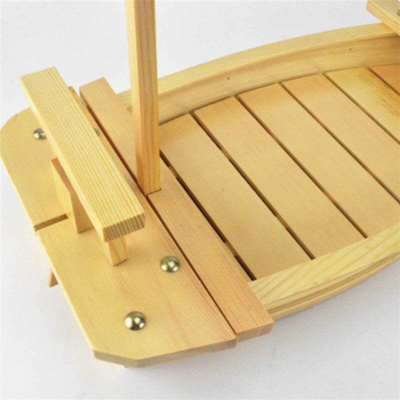 新品Kitchen Bamboo Sushi Boat ALarge 50cm Serving Tray For S