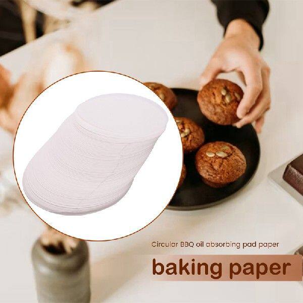 极速500Pcs 4.5-Inch Non-Stick Round BakinLg Paper Barbecue P