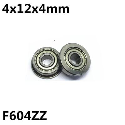 极速10Pcs F604ZZ 4x12x4 mm Flange Ball BearingQs Deep Groove