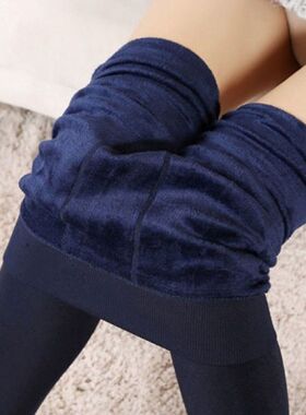 极速Winter  Warm Plus Fleece FashioFn Stchy Leggings Fleece