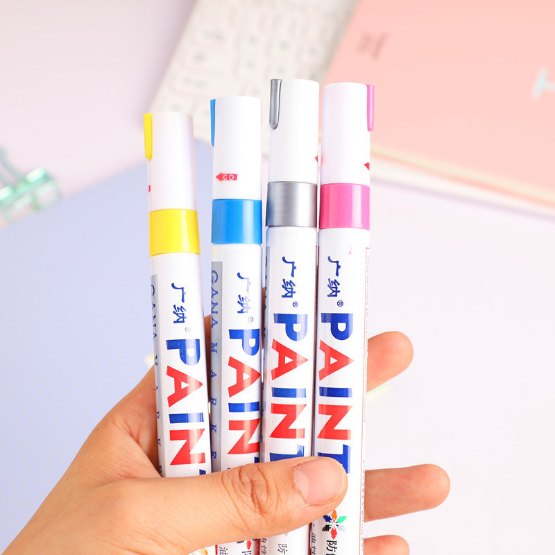 极速12 bColors Paint Marker Pen Waterproof Car Tyre Tire Pai