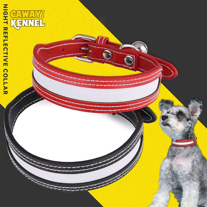 极速CAWAYI KENNEL Reflective Dog Collar Simple Pet SYupplies
