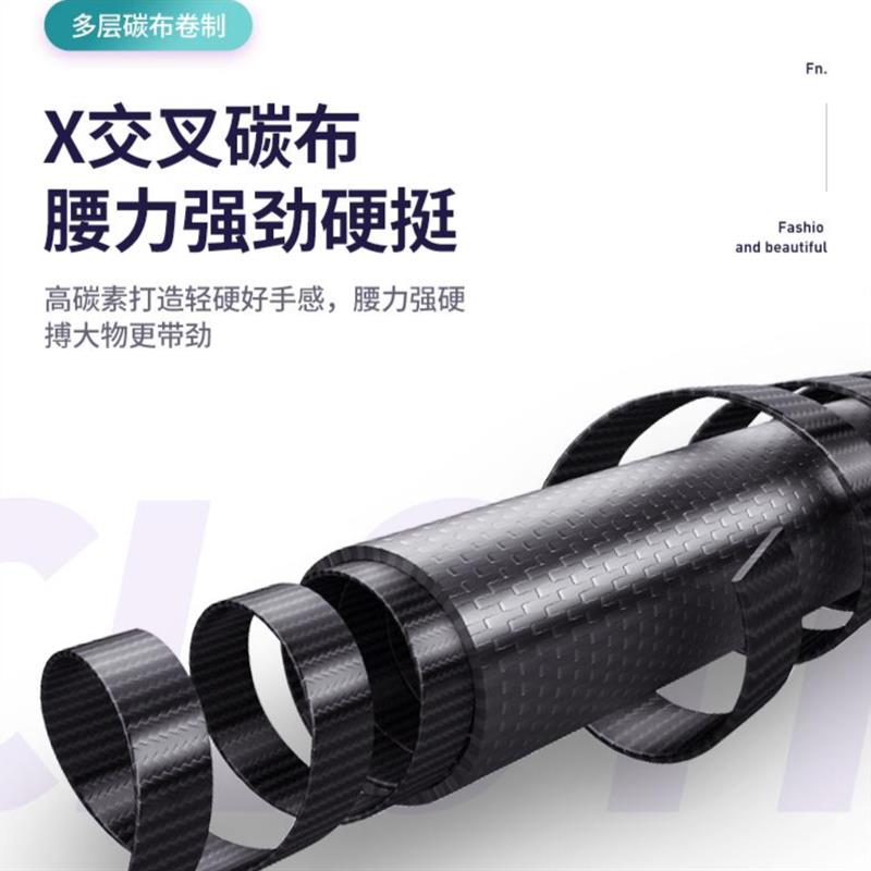 极速溪流竿国潮款手竿鱼竿推荐超C轻可携式短节轻硬耐磨碳纤维37