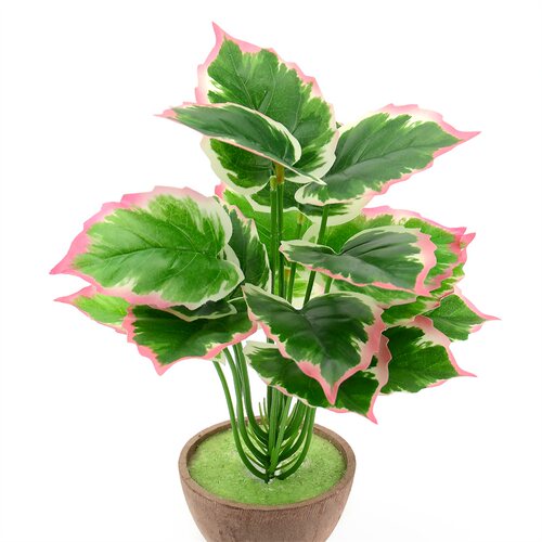 极速1Bouquet h/18 leaves Artificial Palm Green Radish Plant