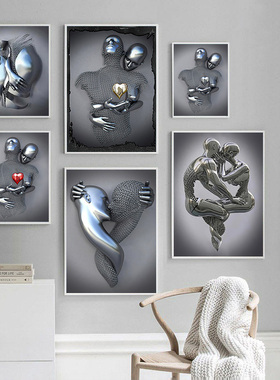 极速Metcal Figure Statue Romantic Wall Art Abstract Canvas P