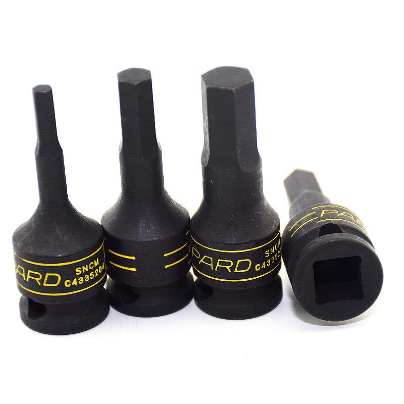 美国PARD 进口 3/8 气动内六角旋具套筒3-14mm 风披头电动扳手用