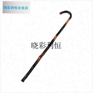 覆古藤木白拐杖防滑n按摩黑手杖木制拐棍儿童徒步登山杖送老人礼l