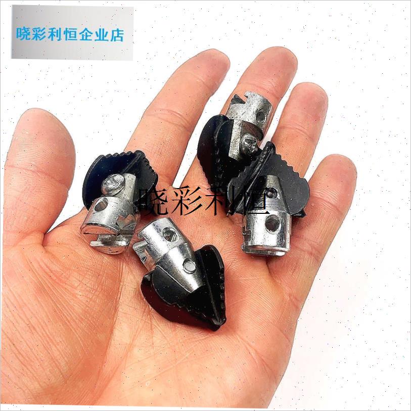 疏通机弹簧十字型钻头16mm刀头疏通下水道弹Q簧工具管道疏通机配l