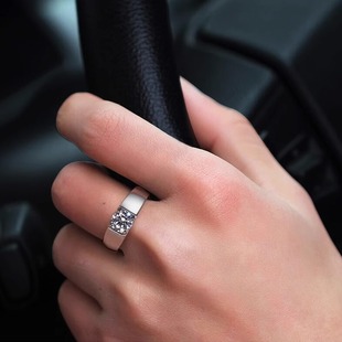 IGI实验室培育钻石戒指经典 男戒Pt950铂金男戒钻戒订婚结婚礼物