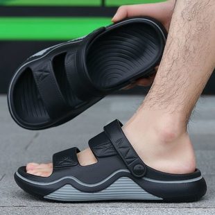 夏季 防滑开车两用凉鞋 沙滩户外男士 男新款 外穿2024 厚底厚底凉拖鞋