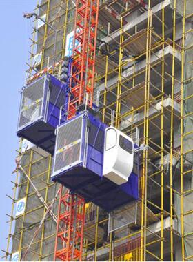 双笼的升降机 单笼 two cages construction elevator 施工人货梯