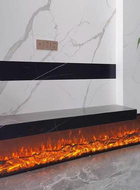 电子壁壁炉芯假火焰化家用取暖器炉装A900007饰仿真火焰入嵌式雾