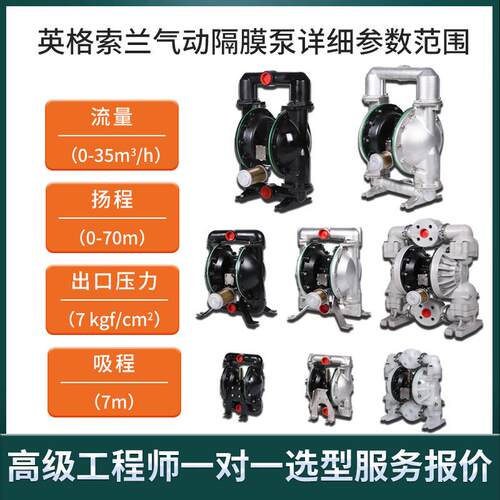 格索兰气动隔碱膜泵铝合金耐不款锈钢塑料ARO高英性能LXP自吸隔膜