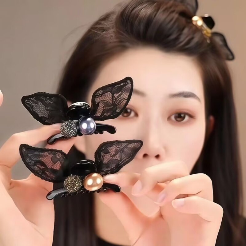 韩系高级感精灵耳耳后迷你抓夹女