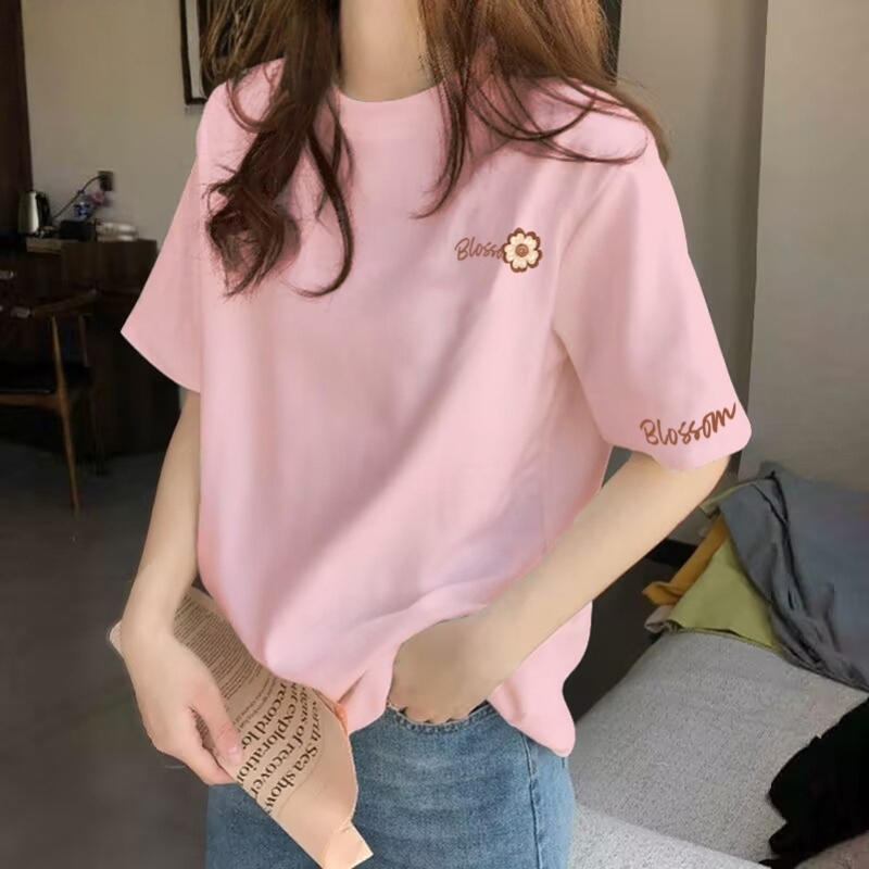 纯棉大码短袖t恤女夏季2025新款设计感小众宽松胖mm女装遮肚上衣