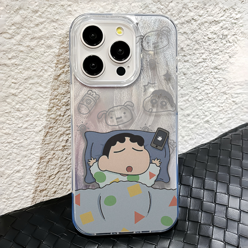 蜡笔小新适用苹果16promax手机壳新款小米15全包iphone14p荣耀opporeno13情侣男女12pMAGIC7华为vivox200红米
