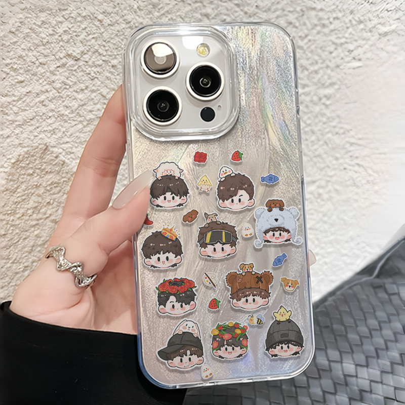 十个勤天头像排版双层印花适用OPPORENO13PRO手机壳新款RENO12/11/10/9/8/7/6/5卡通FINDX8/X7ULTRA可爱周边