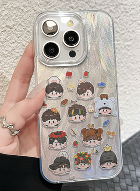 十个勤天头像排版双层印花适用OPPORENO13PRO手机壳新款RENO12/11/10/9/8/7/6/5卡通FINDX8/X7ULTRA可爱周边