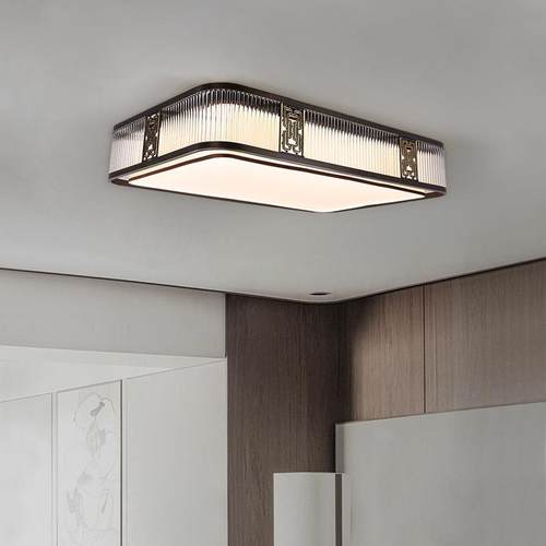 新中式吸顶灯全铜客厅餐厅吊灯卧室书房过道玄关楼梯灯具全屋套餐