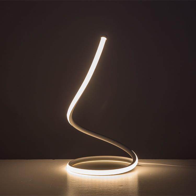 螺旋后现代LED蛇形台灯卧室客厅氛围灯触摸调光小夜灯table lamp