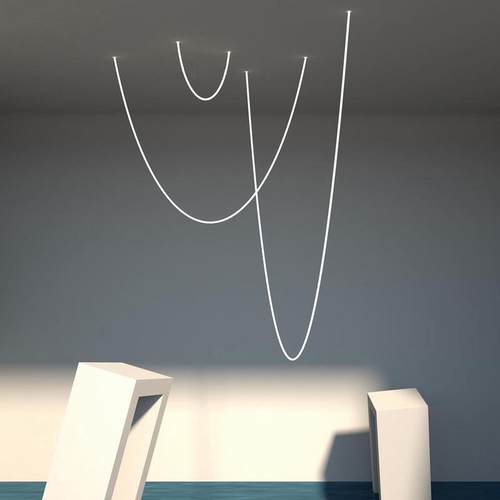 极简线条设计师样板房吧台灯loft挑高别墅楼梯间餐厅工装展厅吊灯