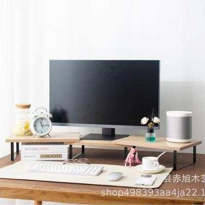 木质宿舍桌面电脑放置架家用电脑显示器增高架实木办公桌面底座