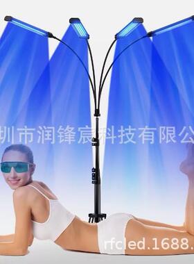 4头三脚支架美黑灯420灯全紫光395日光浴灯 蓝光460+490nm晒黑灯
