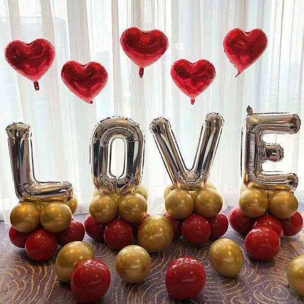 生日婚房布置套装love创意八气球装饰结婚告女神婚白用品节浪漫三