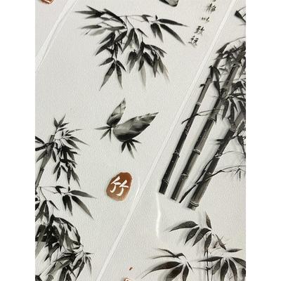 手帐分装163竹染之风墨染五宝子水画水晶胶带古风账流麻贴纸咕卡