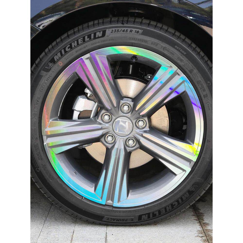 23款十一代雅阁英仕派轮毂贴纸轮圈改装饰碳纤维熏黑化改色膜配件