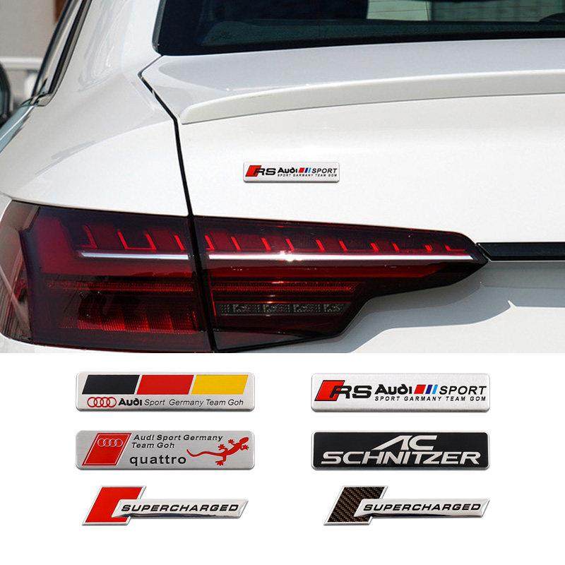 适用于奥迪A3 A4L A6L Q2 Q5LQ7改装sline车标RS金属车贴尾标侧标