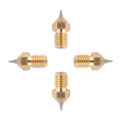 3D打印机配件 Budaschnozzle E3D黄铜可拆卸尖头喷嘴1.75 0.4MM