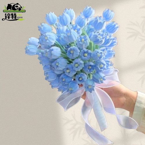 高级治愈铃兰花束扭扭棒手工自制
