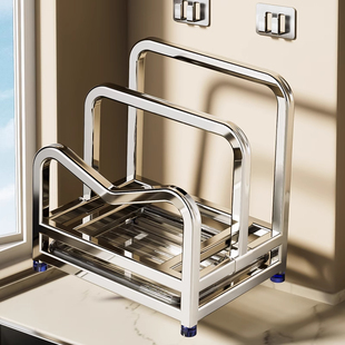 304不锈钢壁挂砧板锅盖置物架菜板案板放置器菜刀锅铲一体刀架