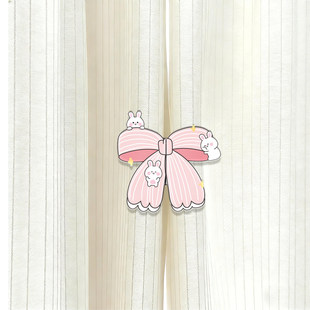 小兔蝴蝶结强力磁吸窗帘挂钩装饰吸磁扣环窗帘浴帘缝隙闭合神器