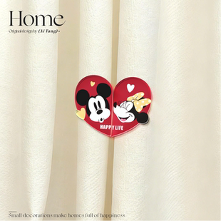 米老鼠窗帘强力磁吸扣环浴帘挂钩门帘缝隙闭合神器可拆卸防漏光