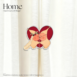 星星人强力窗帘磁吸扣环浴帘门帘闭合神器窗帘固定防漏光遮光挂钩