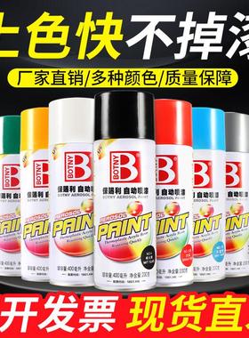自动手摇喷漆喷灌汽车漆白黑色红色防锈补漆油漆小瓶自喷漆手喷漆