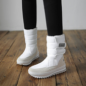 加绒加厚防水防滑保暖棉鞋 2025新款 雪地靴女冬季 中筒